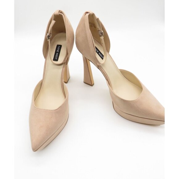 Nine West Women's Beige Pointed Toe High Heel Shoes Ankle Strap Size 11 NEW - Picture 6 of 7